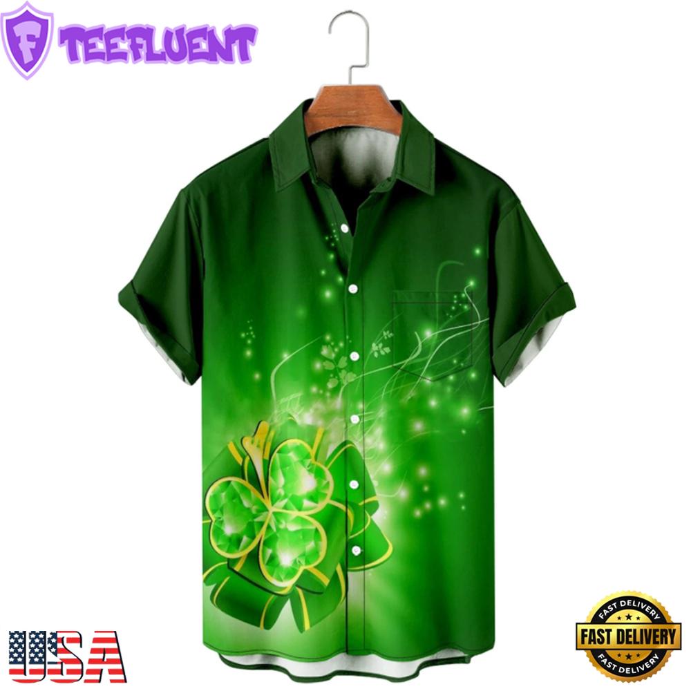 Gold Golden Irish St. Patrick'S Day 3D Hawaiian Shirt , Vintage Hawaiian Shirts Gold Golden Irish St. Patrick'S Day 3D Hawaiian Shirt , Vintage Hawaiian Shirts