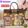 Golden Retriever Dog All You Need Is Love And A Leather Handbag