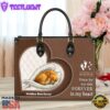 Golden Retriever Forever In My Heart Leather Bag