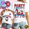 Golden State Warriors 2026 NBA Hello Kitty Independence Day Unisex 3D Shirt