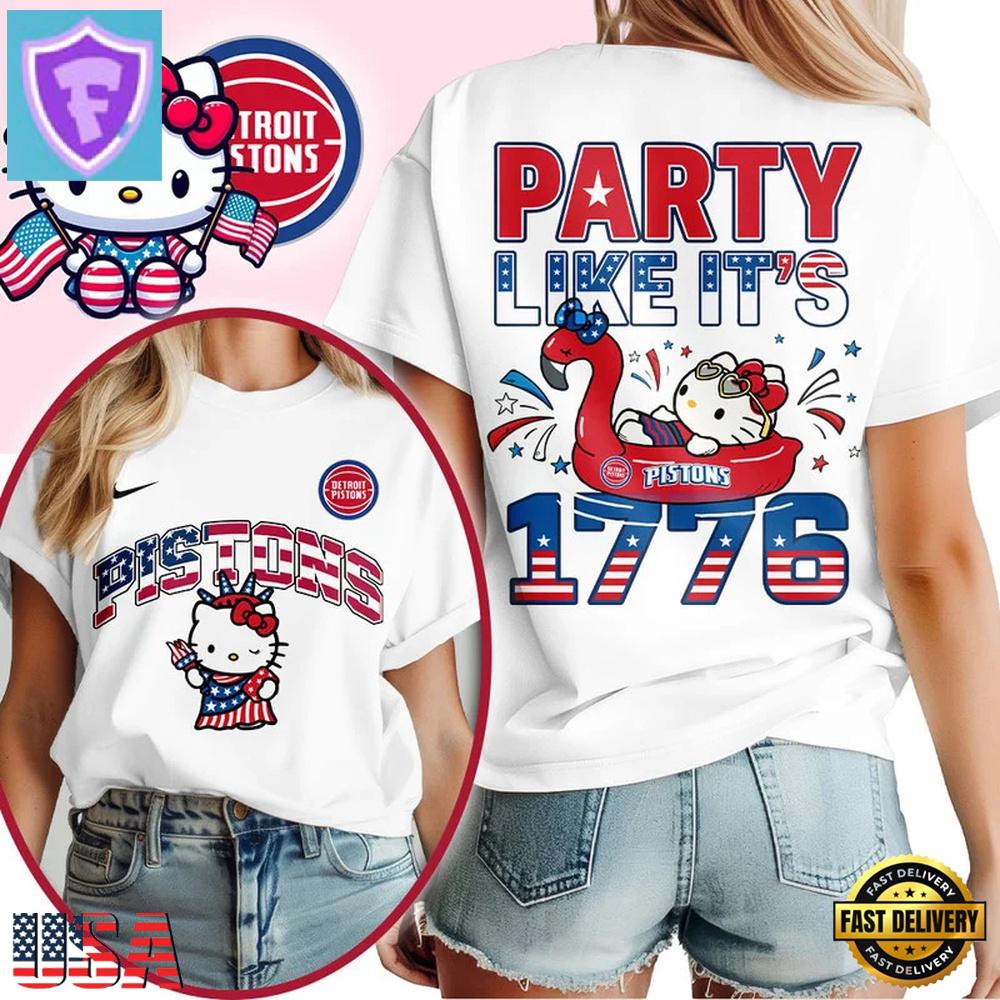 Golden State Warriors 2026 NBA Hello Kitty Independence Day Unisex 3D Shirt