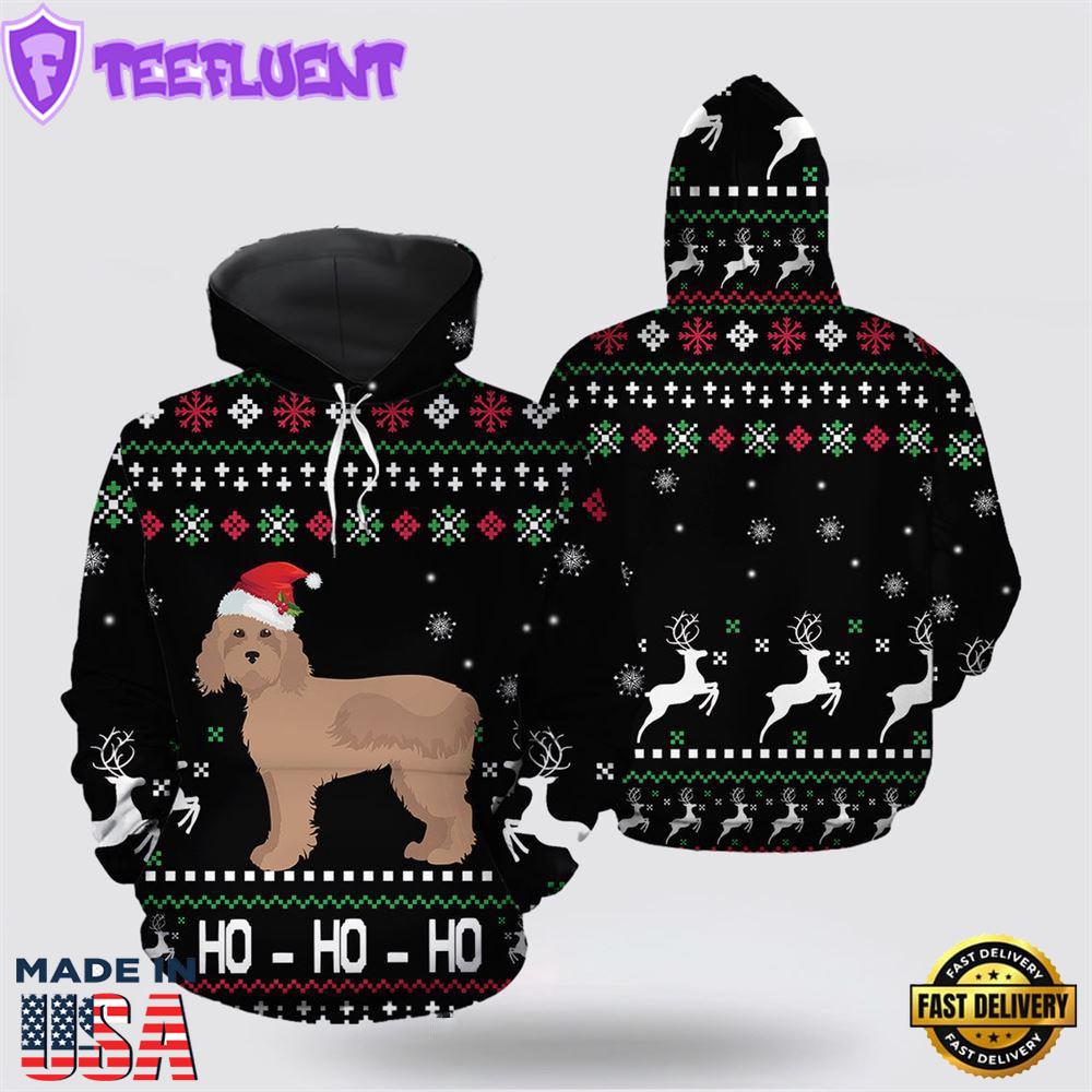 Goldendoodle Hohoho All Over Print 3D Hoodie