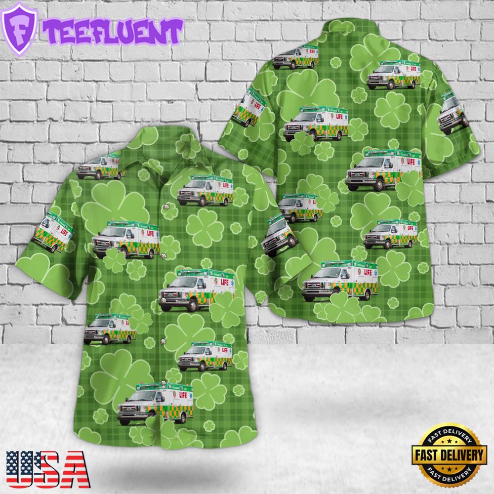 Grand Rapids, Michigan, Life EMS St Patrick's Day Hawaiian Shirt