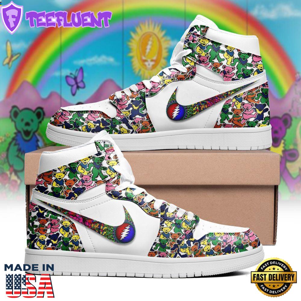 Grateful Dead Bears Custom Air Jordan 1 Sneakers