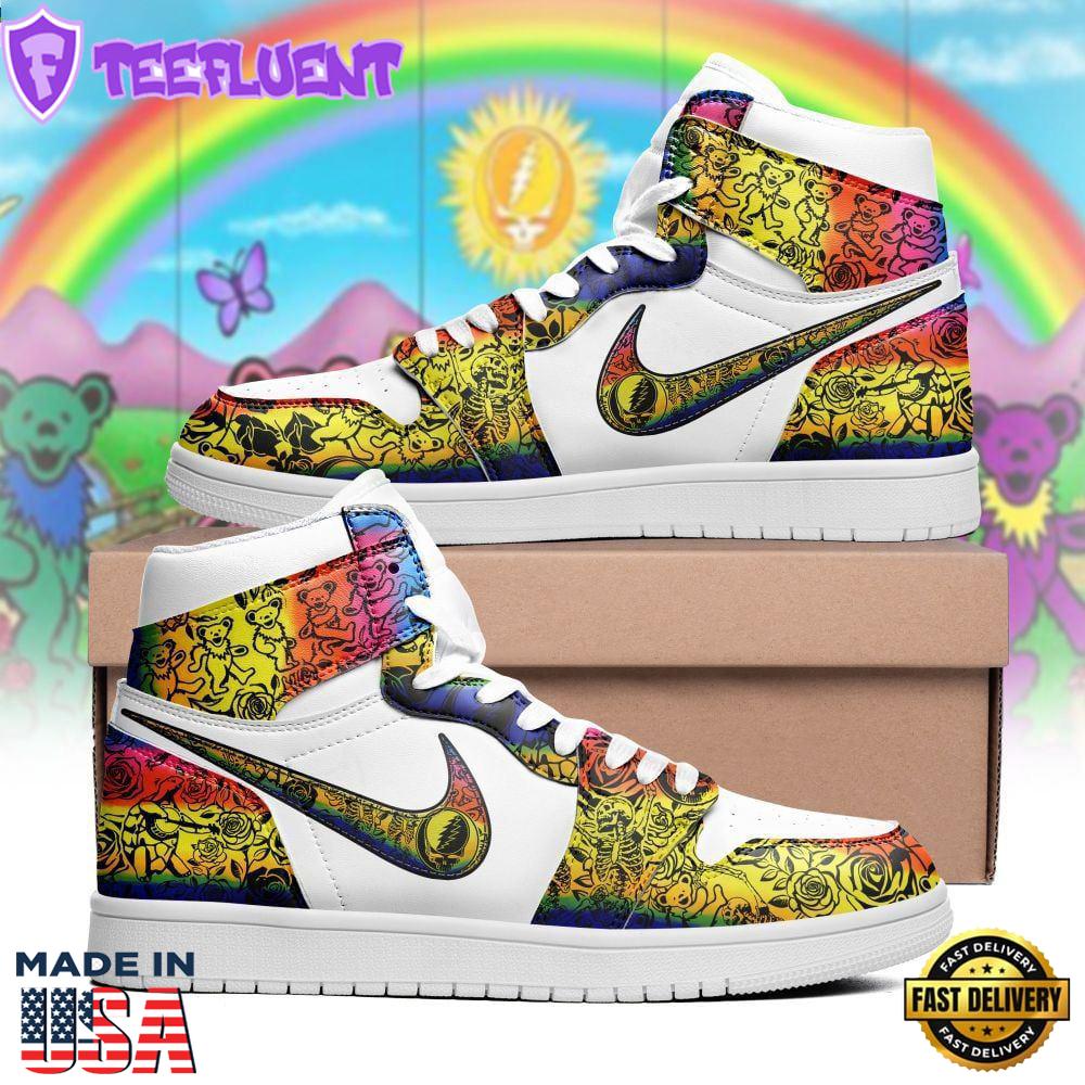 Grateful Dead Rock Band Custom Air Jordan 1 Sneakers