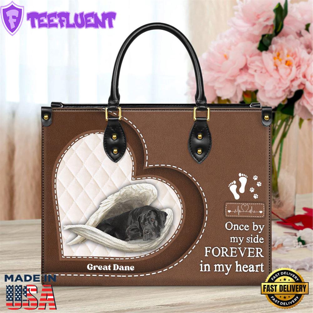 Great Dane Forever In My Heart Leather Bag