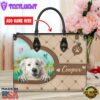Great Pyrenees Dog Duccy Dog Lover Leather Handbag
