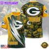 Green Bay Packers Logo All Over Print T-Shirt For Fans