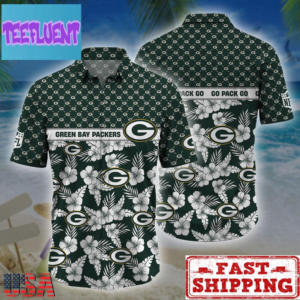 NFL Green Bay Packers Palm Leaves Hawaiian Shirt , Summer Hawaiian Shirts NFL Green Bay Packers Palm Leaves Hawaiian Shirt , Summer Hawaiian Shirts