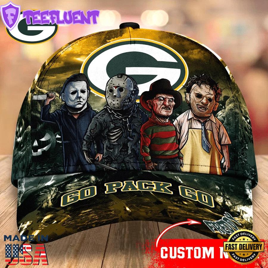 Green Bay Packers NFL Personalized Trending Cap Mixed Horror Movie Characters