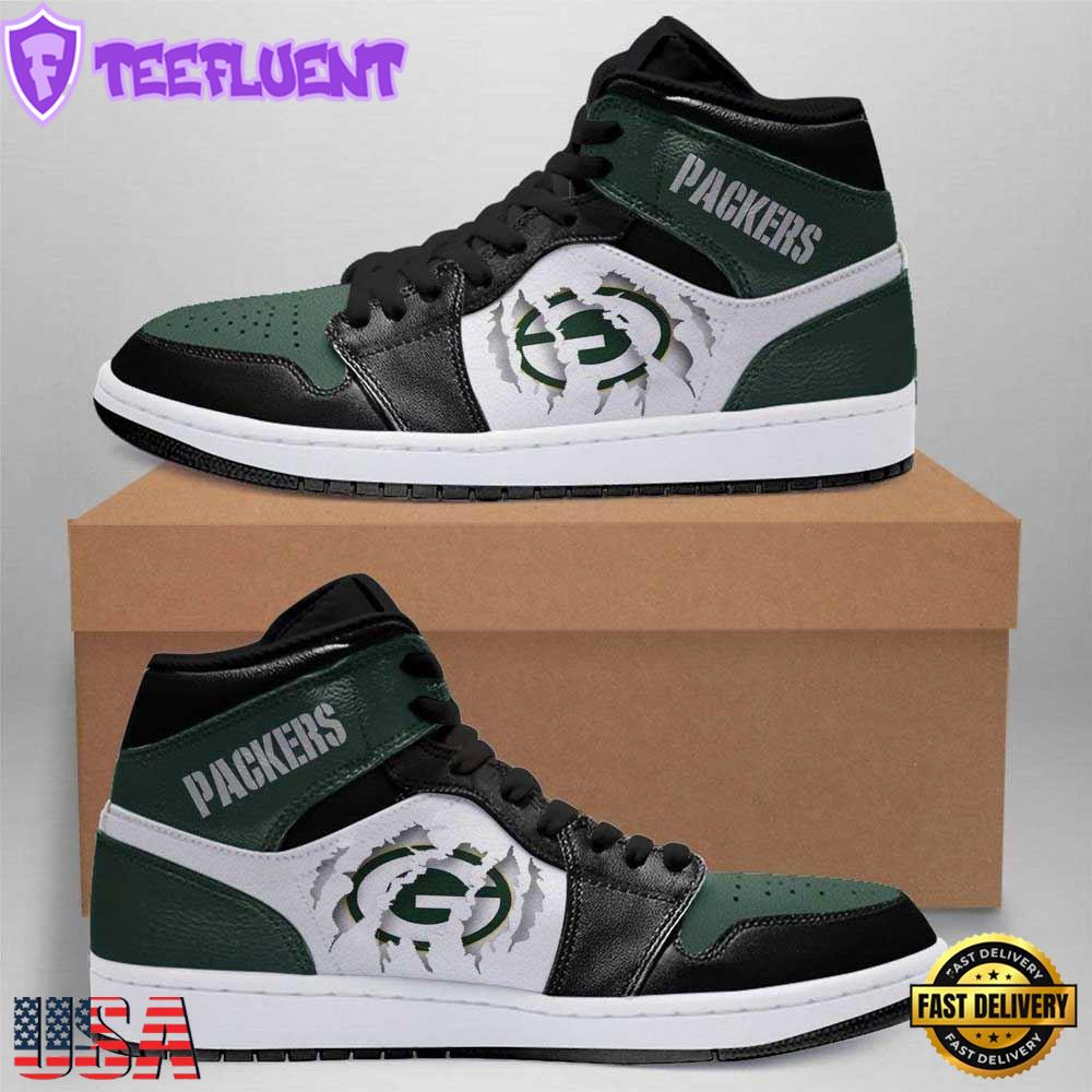 Green Bay Packers NFL Scratch JD1 Boot Sneakers Shoes