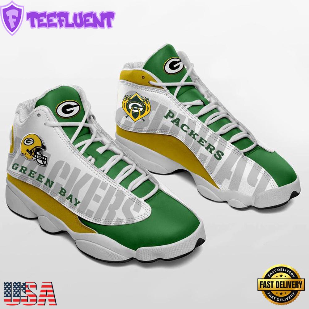 Green Bay Packers NFL Ver 2 Air Jordan 13 Sneaker - Gift For Fans