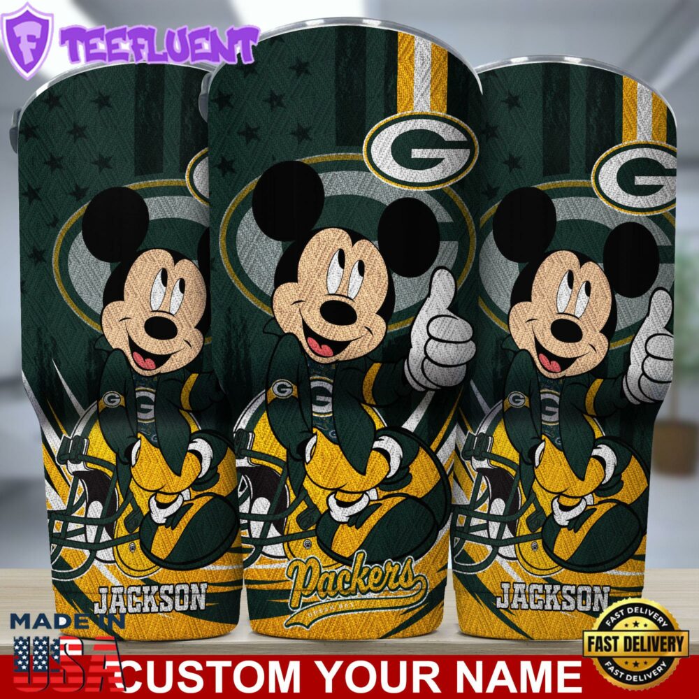 Green Bay Packers NFL-Custom Tumbler Mickey Mouse For You