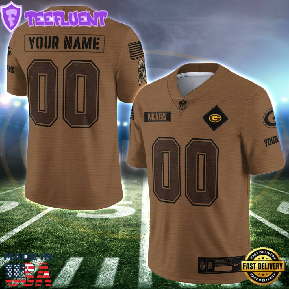 Green Bay Packers Personalized V-neck Football Jersey Sport Gifts For Fan SPTFBJERSEY012
