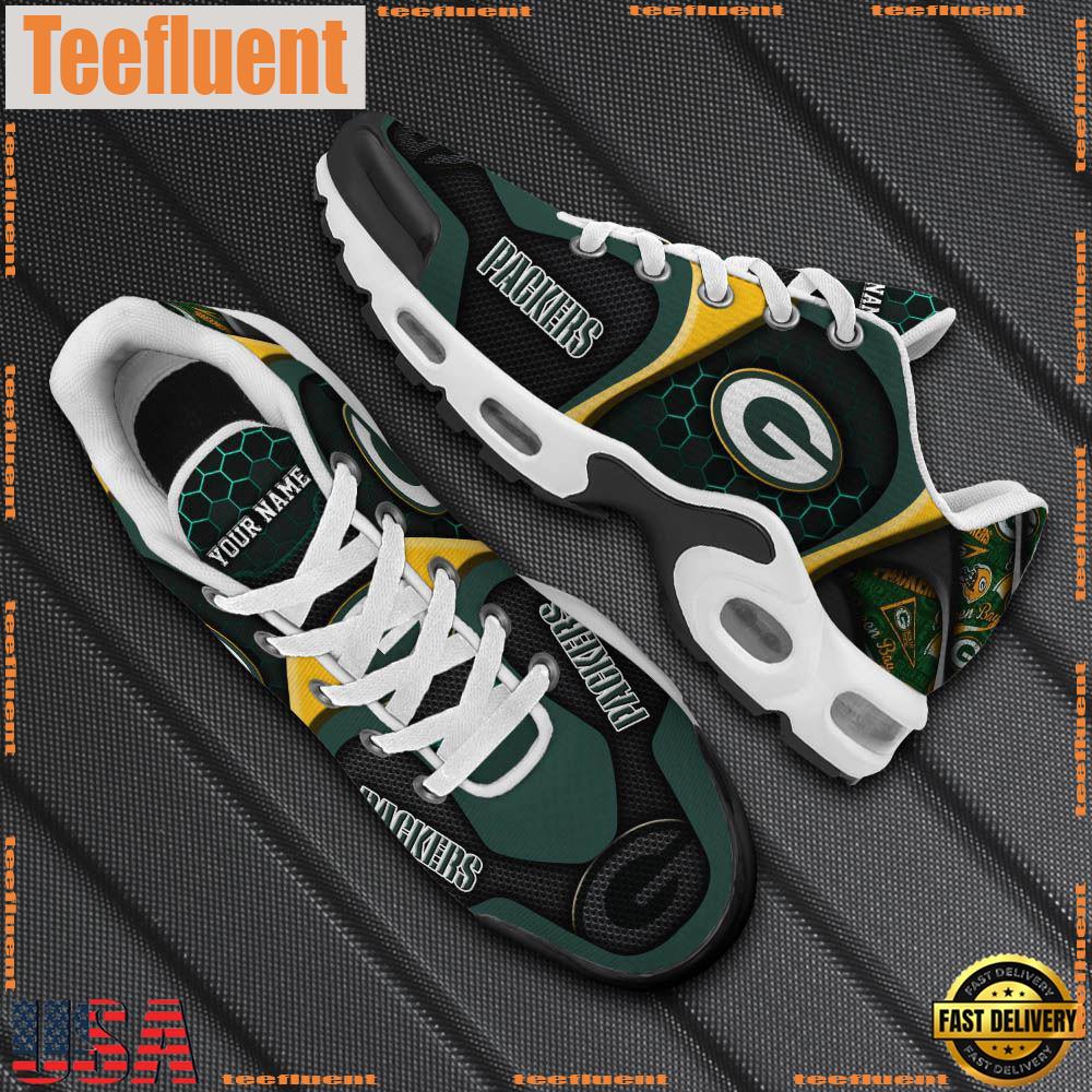 Green Bay Packers Tn Shoes Personalized Your Name, Football Team Shoes