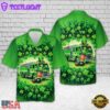 Green Fire Truck With Leprechaun Patrick's Day Hawaiian Shirt