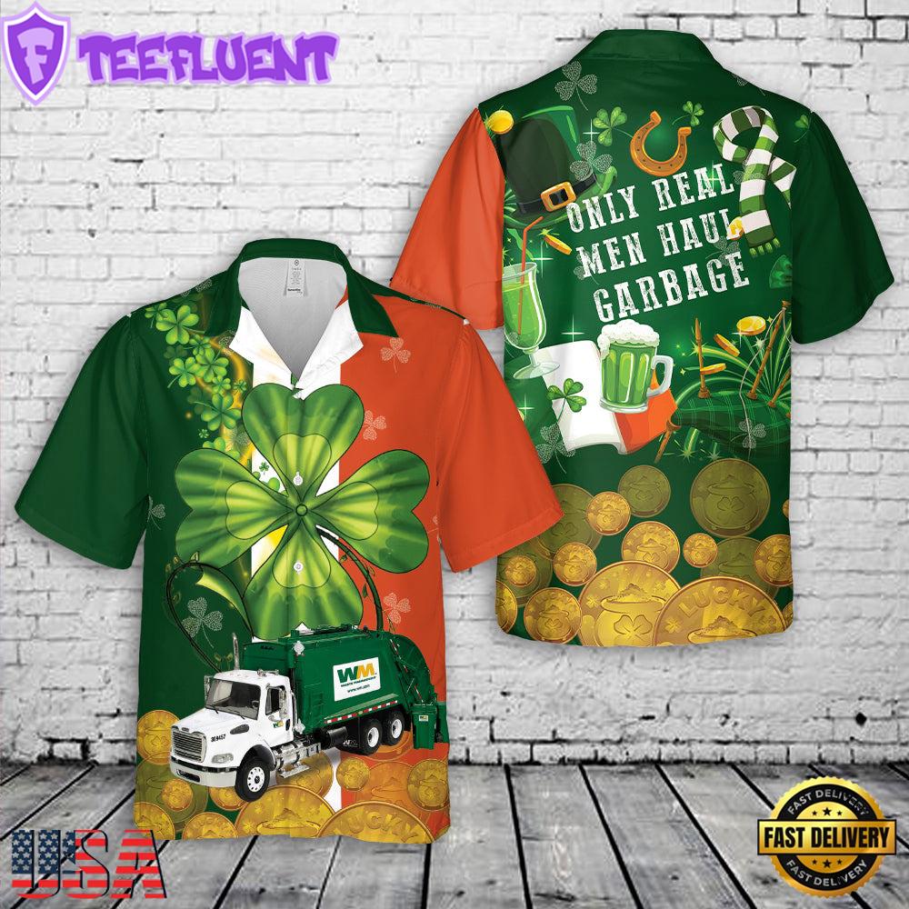 Green Trucks Patrick's Day Only Real Men Hawaiian Shirt
