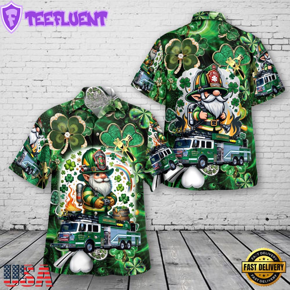 Greenwood, Delaware, Greenwood Volunteer Fire Company, St Patrick's Day Hawaiian Shirt