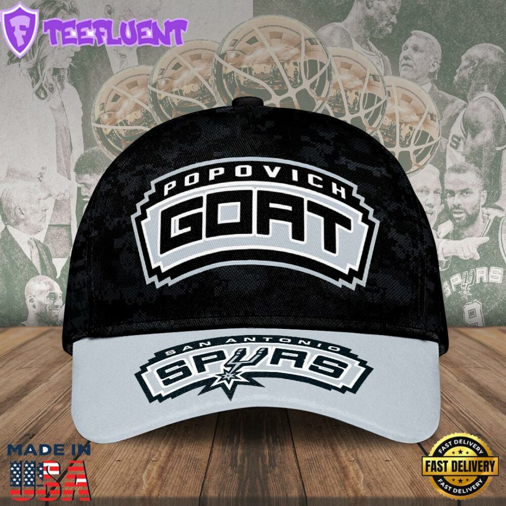 Gregg Popovich x San Antonio Spurs Classic Custom 3D Caps
