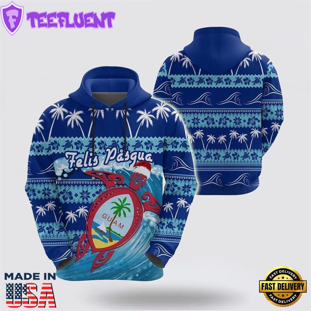 Guam Christmas Go To The Beach All Over Print 3D Hoodie