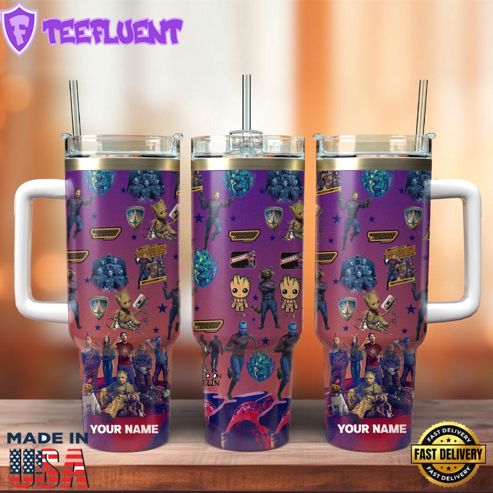 Guardians Of The Galaxy Movie Custom Stanley Quencher 40oz Stainless Steel Tumbler With Handle