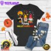 Happy HalloThanksMas Gnomes Halloween Thanksgiving Christmas T-Shirt