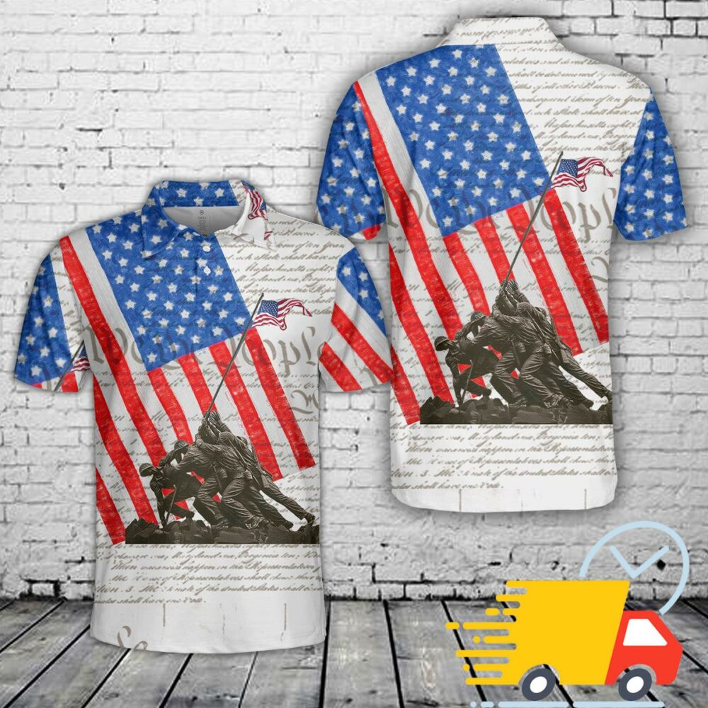 Happy independence day America, 4th Of July AOP Polo Shirt