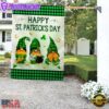 Happy Patrick's Day Gnomes House And Garden Flag