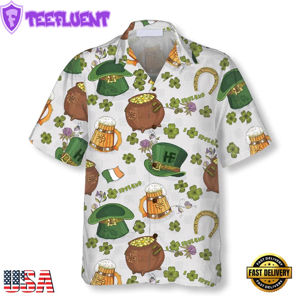 Happy Saint Patrick'S Day Ireland Proud Pattern 2 Hawaiian Shirt