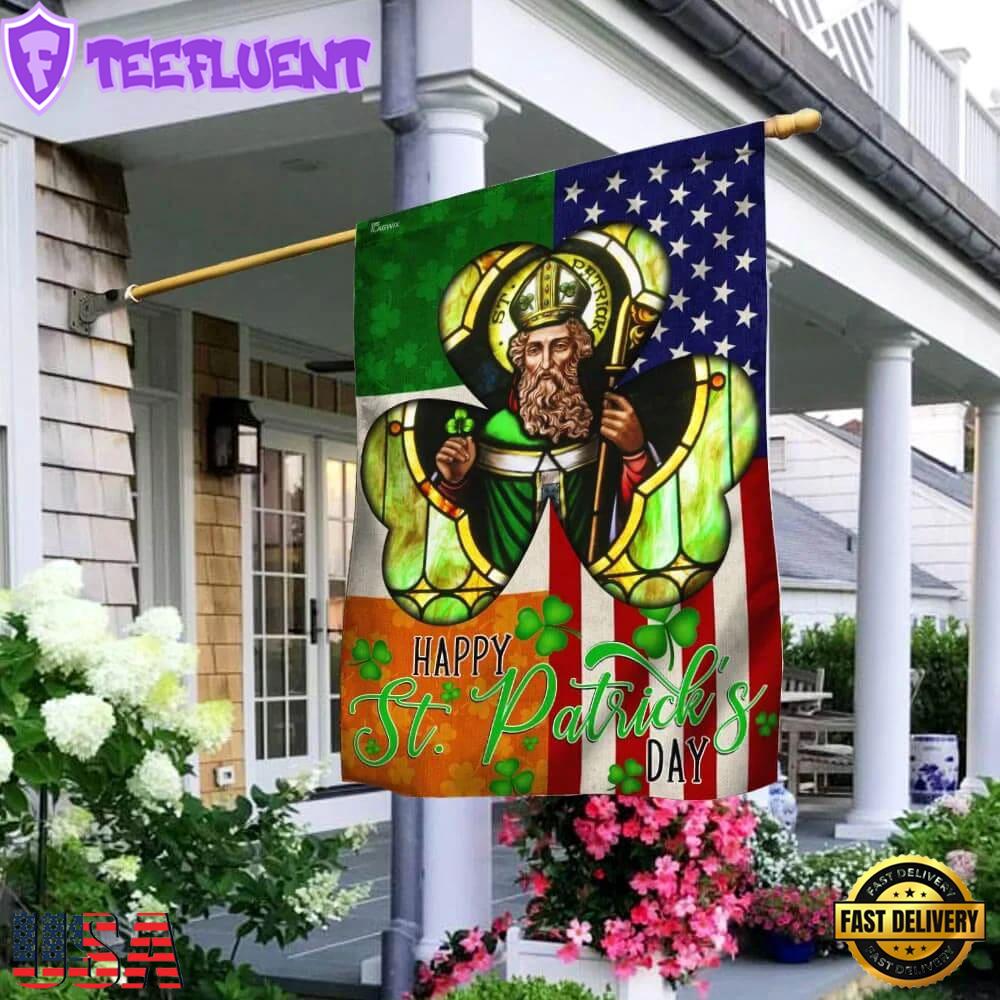 Happy Saint Patrick's Day Irish American 1 House And Garden Flag Decor