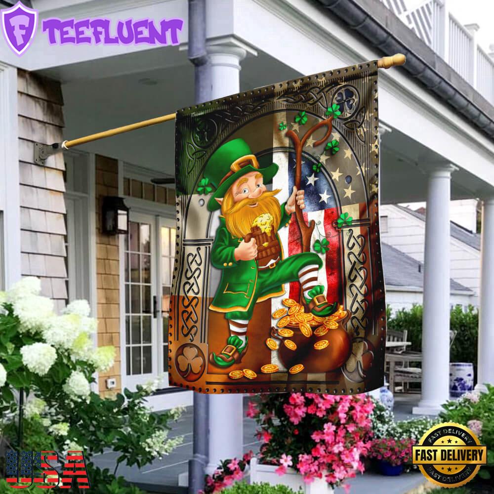 Happy Saint Patrick's Day Irish House And Garden Flag