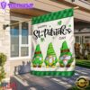 Happy St. Patrick's Day Gnome House And Garden Flag Decor