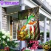 Happy St. Patrick's Day Irish American Unicorn House And Garden Flag Decor