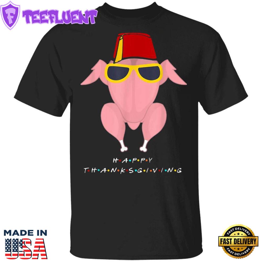 Happy Thanksgiving T-Shirt Adorable Pink Turkey Thanksgiving Shirt Ideas Gifts For Friends
