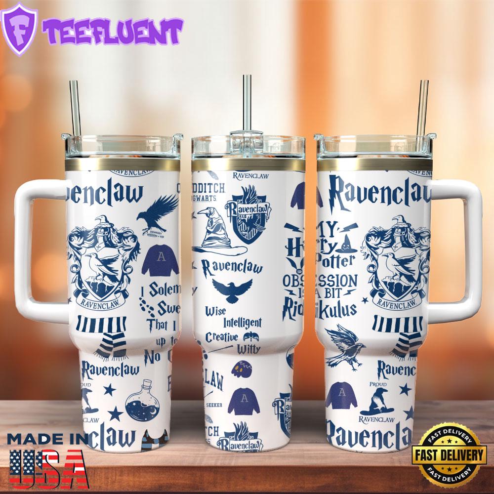 Harry Potter Ravenclaw Movie Custom Stanley Quencher 40oz Stainless Steel Tumbler