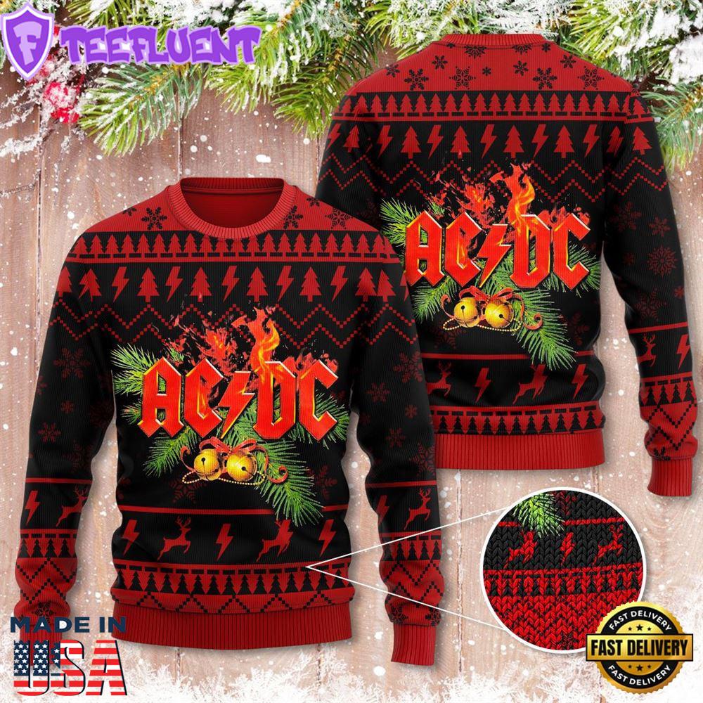 Hells Bells ACDC Ugly Christmas Sweater