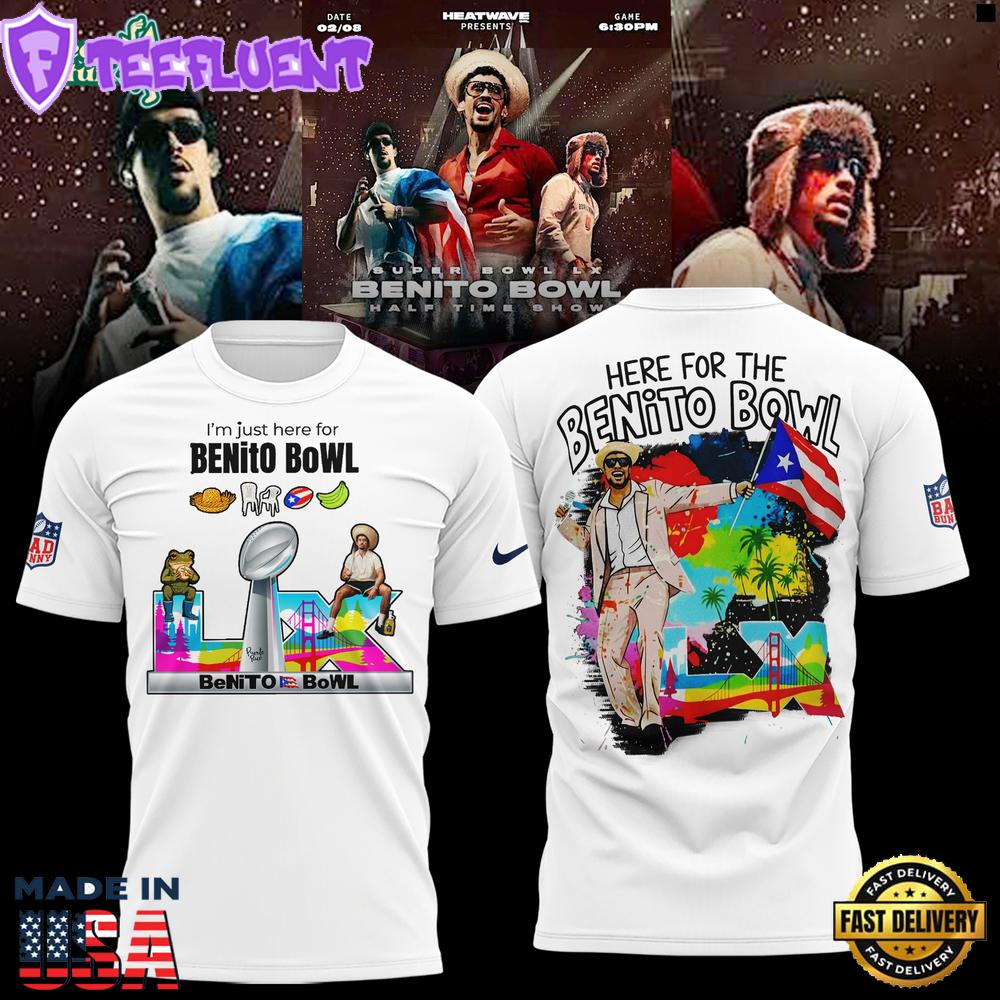 Here For The Benito Bowl 2026 White Variant Limited Edition T-Shirt