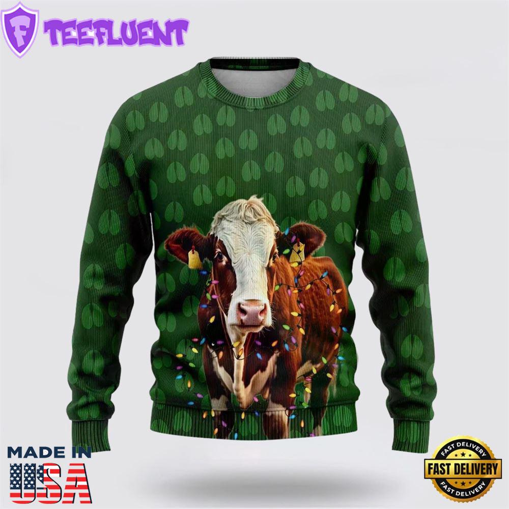 Hereford Cow Christmass Ugly Christmas Sweater