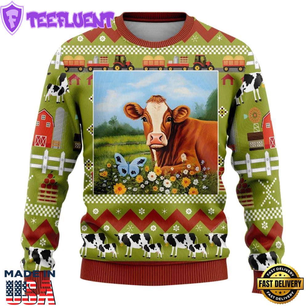 Hereford Cows Christmass Ugly Christmas Sweater