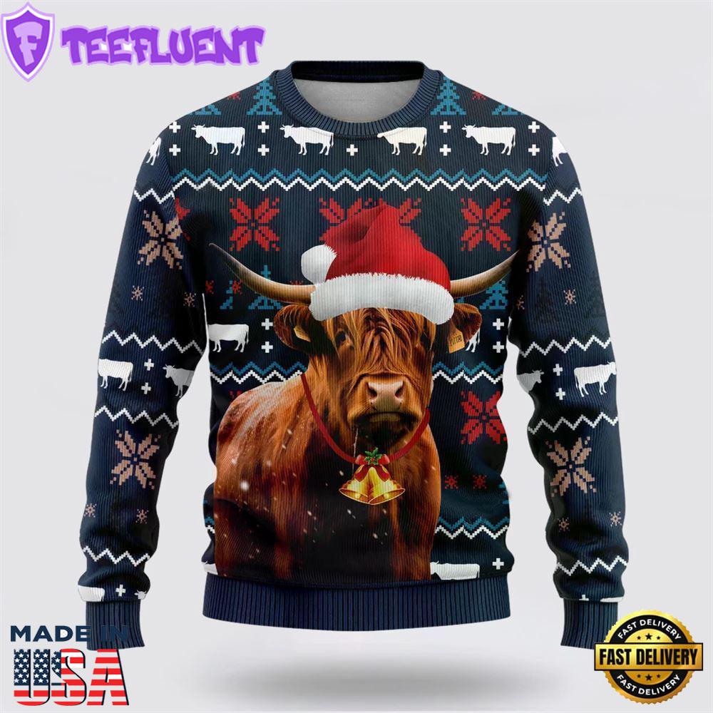 Highland Cow Christmass Ugly Christmas Sweater