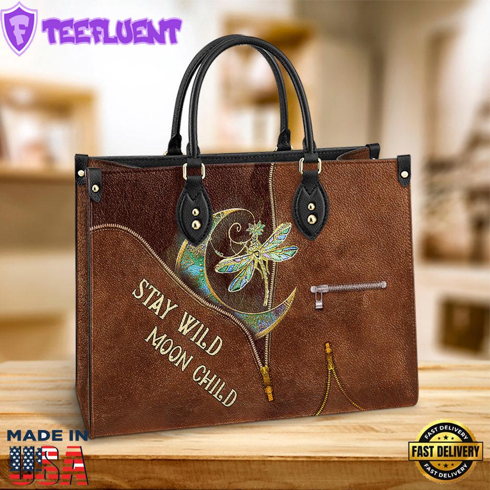 Hippie Dragonfly Leather Bag Christ Gifts Leather Bags