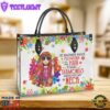 Hippie Flowers In My Hair Leather Bag Christ Gifts Leather Bags