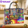 Hippie Give Peace A Chance 1 Leather Bag Christ Gifts Leather Bags