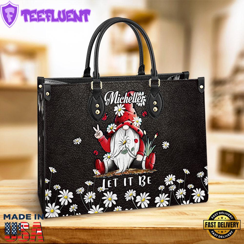 Hippie Gnome Let It Be 1 Leather Bag Christ Gifts Leather Bags