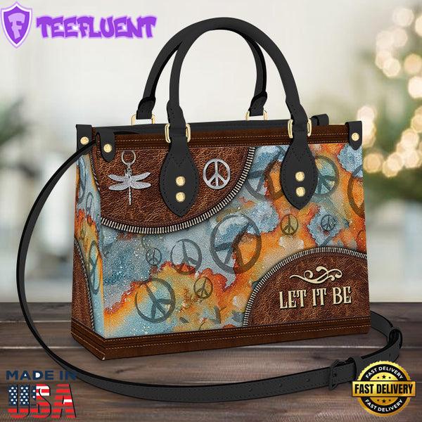 Hippie Let It Be Leather Bag Christ Gifts Leather Bags