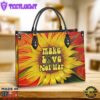 Hippie Make Love Not War Leather Bag Christ Gifts Leather Bags