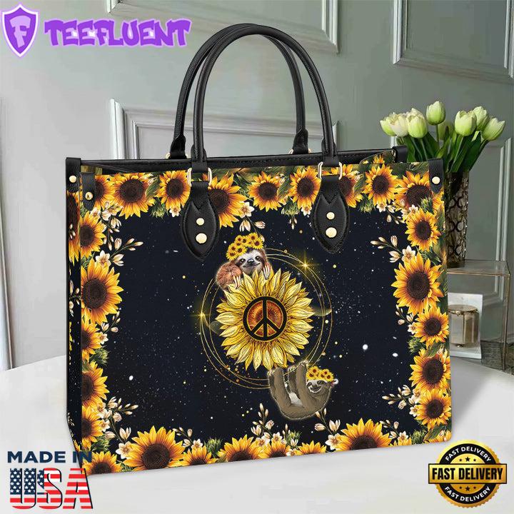 Hippie Sloth Leather Bag Christ Gifts Leather Bags