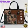 His Life Saved My Life Christian Leather Bag Christ Gifts Leather Bags