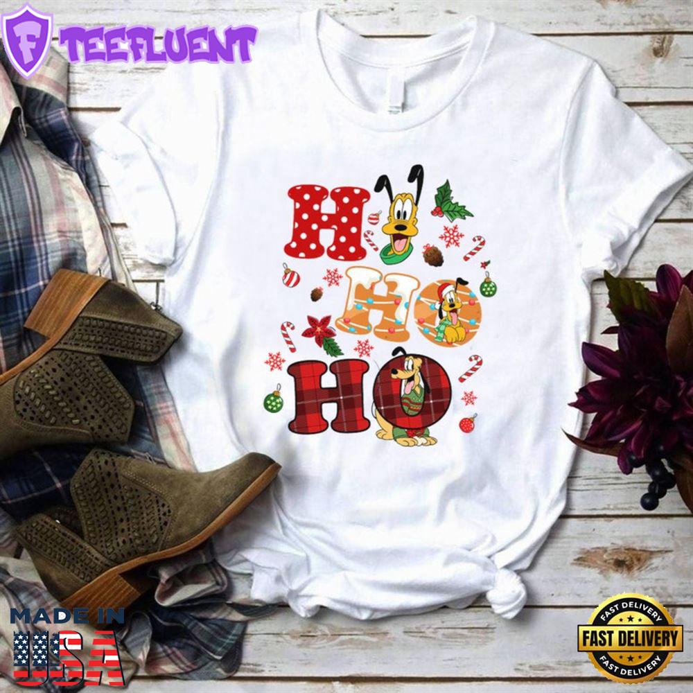 Ho Ho Ho Pluto Christmas Shirt, Pluto Christmas Disney Vacation Shir