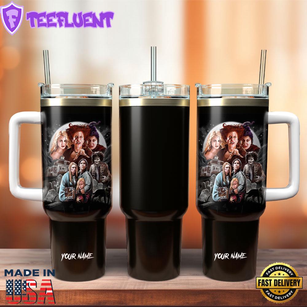 Hocus Pocus Movie Custom Stanley Quencher 40oz Stainless Steel Tumbler With Handle